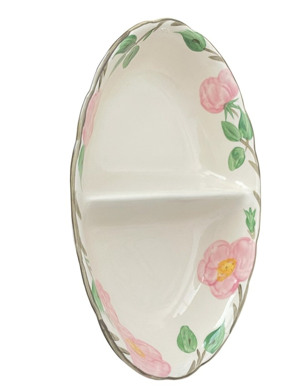 Franciscan Desert Rose Divided Serving Dish Oval England Dinnerware 10.5 x 7”